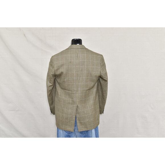 Brooks Brothers 1818 Madison Brown Wool Sport Coat 44L Geometric Two Button - Picture 3 of 9